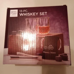 (NEW) 13 pc Whiskey Set with Whisky Stones and more