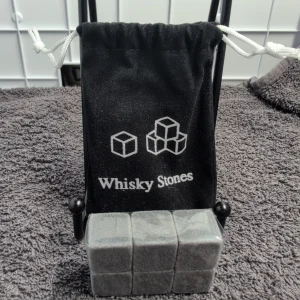 New 6pcs Whisky Stones Set, Natural Granite , Durable Whiskey Stone